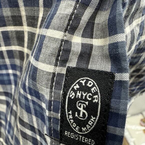 Todd Snyder Plaid Button Down Shirt Men Size XS Blue Gray Long Sleeve Cotton - Picture 8 of 10